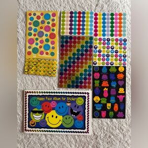 Vintage RARE 2002 Sandylion Happy Face Sticker Book and Stickers